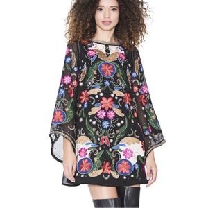 ALICE + OLIVIA Eleonora Embellished Floral Dress Size S